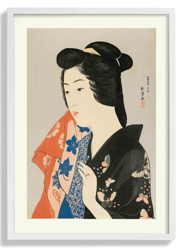 Woman Holding a Towel by Gōyo Hashiguchi - Kuriosis Fine Art GmbH