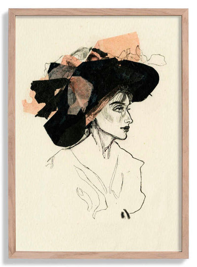 Woman In A Large Hat door Ute Rathmann