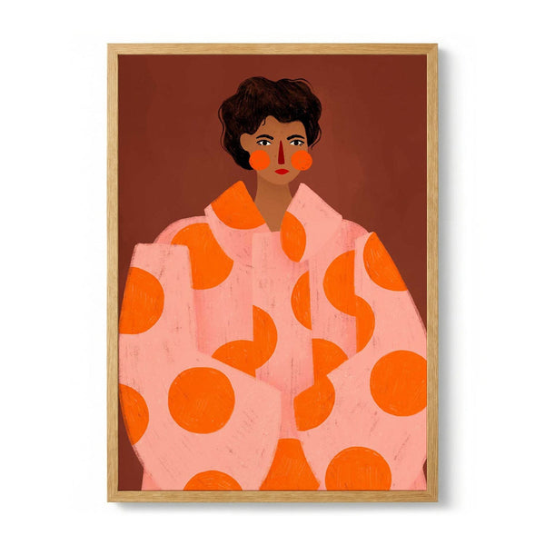 Woman With Orange Dots by Bea Müller