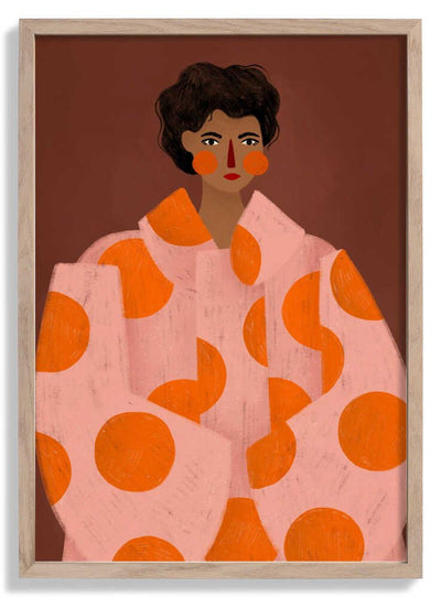 Woman With Orange Dots door Bea Müller