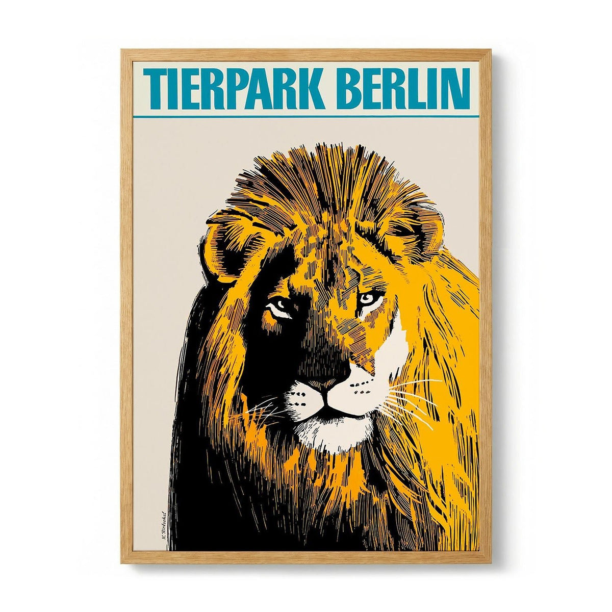 Zoo Tierpark Berlin Lion - S - 29.7 x 42cm (A3) / Kunstdruckpapier