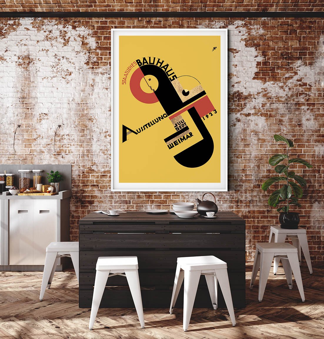  Diuangfoong - Póster de Bauhaus de Joost Schmidt Bauhaus, lista  para colgar, ideal para regalo, pintura en color, pósters personalizados :  Hogar y Cocina