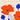 Vase Blumen Blau und Orange Papiers Découpés Kunstausstellungsplakat