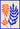 Blätter und Zweige Orange Blau Papiers Découpés Kunstausstellungsplakat