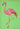 Antikes rosa und grünes Flamingo-Plakat